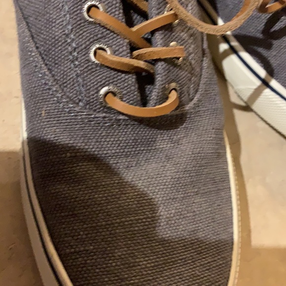 Sperry topsider grey canvas runners size 9 - Picture 5 of 10